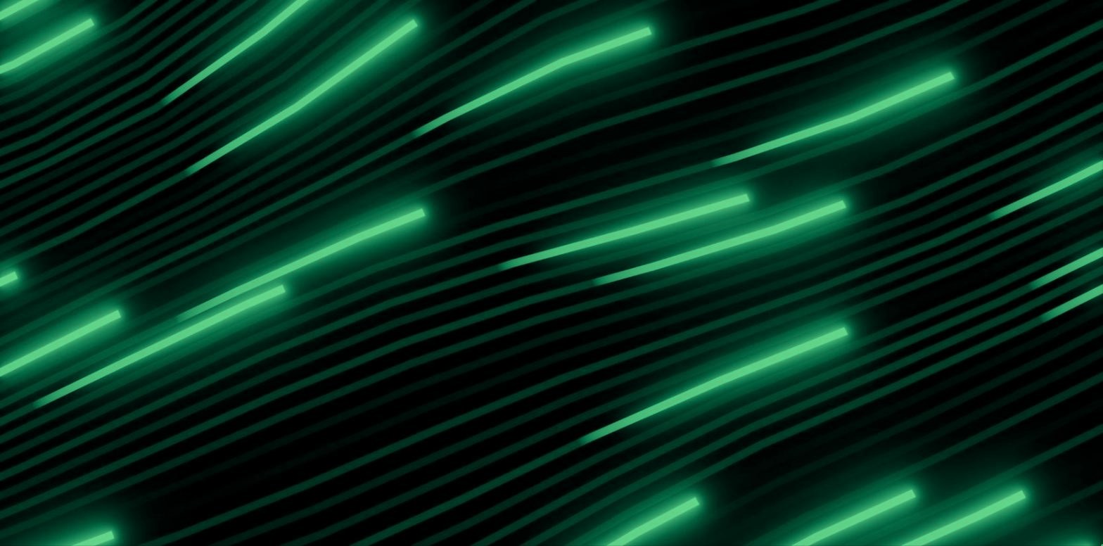 Blurred green points of light