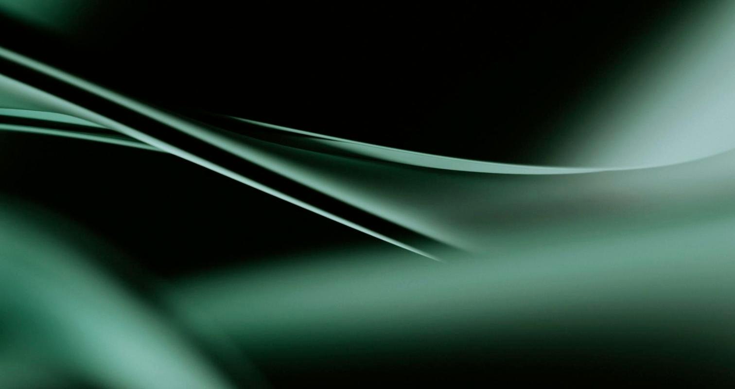 Abstract shape in shades of green